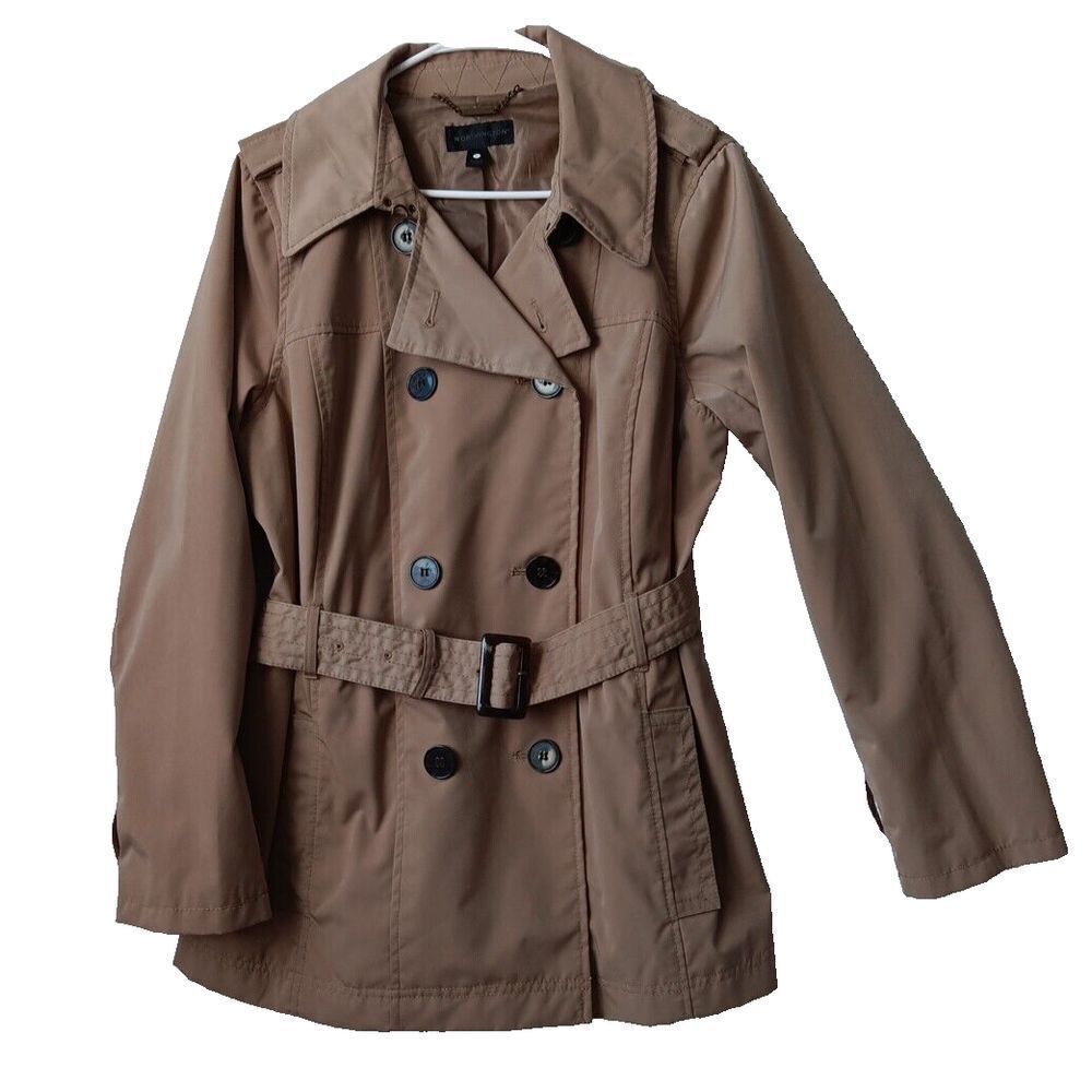 Worthington Women's Beige Trench Coat Jacket Blazer Size Large